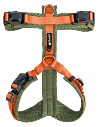 Petlando Magnetech Harness Y-comfort Olive & Orange