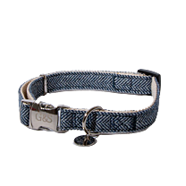 Penrose Zachte Halsband Visgraat Blauw