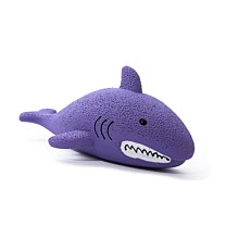 Great & Small Dog Toy Lets Play Latex Squeaky Happy Shark 19 x 7 cm