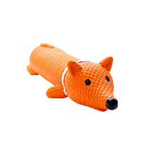 Great & Small Dog Toy Lets Play Latex Squeaky Long Fox 24 x 5 cm
