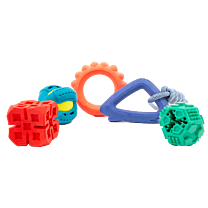 Frubba Hondenspeelgoed Cross Ball Blauw 9 cm