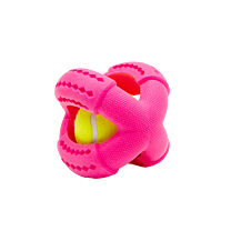 Frubba Hondenspeelgoed Cross Ball Roze 11 cm