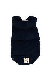 51DN Dog Winter Coat Velour Blue