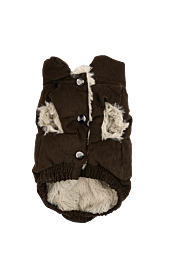 51DN Dog Winter Coat Velour Brown