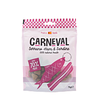 Carneval Trainingssnoepjes Serranoham & Sardine 75 g