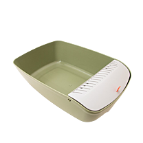Great&Small Litter Tray with Storage Compartment Green