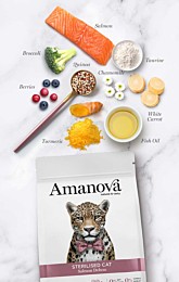 Amanova Dry Cat Food Sterilised Salmon Deluxe