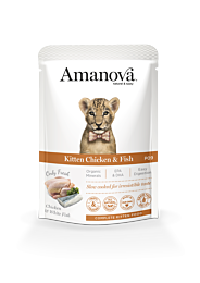 Amanova Nat Kattenvoer Kitten Kip & Vis 85 g