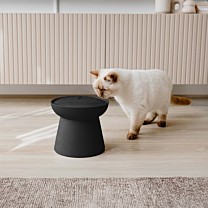 District 70 Wabi Sabi Ceramic Pet Fountain Japandi Style 1750 ml Black