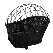 Provence Dog Bicycle basket with Cushion for Rear Rack Black