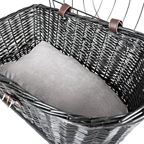 Provence Dog Bicycle basket with Cushion for Rear Rack Black