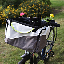 Dog Bike Bag for Handlebar Black