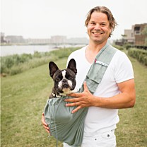 4LazyLegs Pocket Canvas Draagzak voor Honden tot 15 kg Grijs
