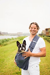4LazyLegs Pocket Canvas Draagzak voor Honden tot 15 kg Blauw