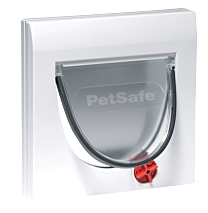 Petsafe Staywell® Classic Kattenluik met 4 Sluitposities met Tunnel Wit 22,3 x 22,3 cm