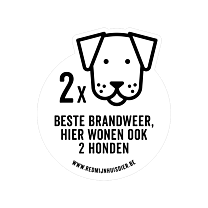 Red Mijn Huisdier Sticker 2 Dogs NL