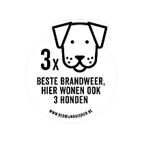 Red Mijn Huisdier Sticker 3 Dogs NL