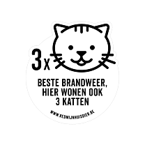 Red Mijn Huisdier Sticker 3 Cats NL