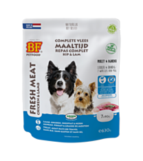 Biofood Nat Hondenvoer Vleesvoeding Kip met Lam 7 x 90 g