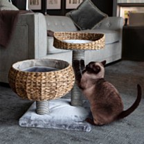 Great&Small Snuggle & Snooze Kattenkrabpaal & Bed Bananenblad 56 x 50 x 50 cm