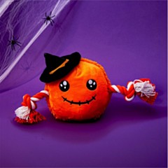 Great&Small Hondenspeelgoed Creepy Cuties Vogelschrikkerhoofd Pompoen 30 cm