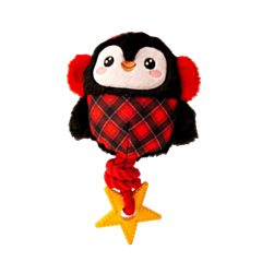 Great&Small Dog Toy Christmas Chilly Penguin with Rope & Star 25 cm