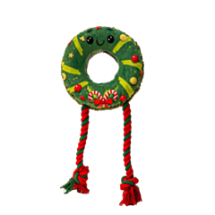 Great&Small Hondenspeelgoed Kerst Stevige Kerstkrans met Touw 31 cm