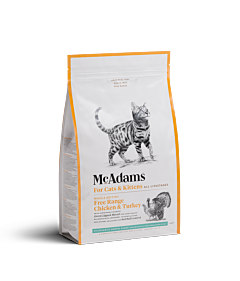 McAdams Dry Cat Food Free Range Chicken & Turkey