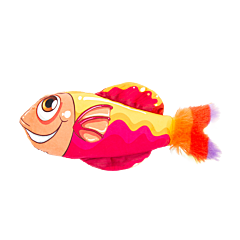 Great&Small Kattenspeelgoed Fiesta Smiling Fish 27 cm