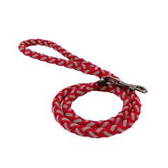 Great&Small Plaited Glow Dog Lead Red 100 cm