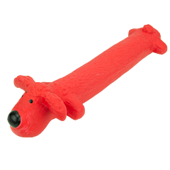Great&Small Dog Toy Latex Red Long Dog 30 cm