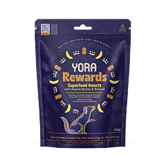 Yora Rewards Dog Treats Insect with Peanut Butter & Banana 100 g