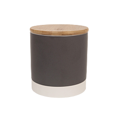 Penrose Stonewear Jar with Bamboo Lid Grey Ø 13 cm