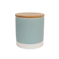 Penrose Pot Aardewerk met Bamboe Deksel Blauw Ø 13 cm