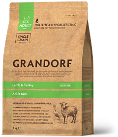 Grandorf Dry Dog Food Adult Mini Lamb & Turkey 3 kg
