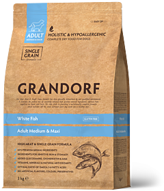 Grandorf Dry Dog Food Adult Medium & Large White Fish