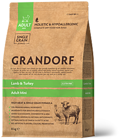 Grandorf Dry Dog Food Adult Mini Lamb & Turkey 8 kg