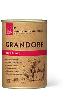 Grandorf Wet Dog Food Adult Beef & Turkey 400 g