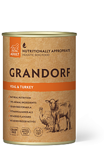 Grandorf Nat Hondenvoer Adult Kalfsvlees & Kalkoen 400 g