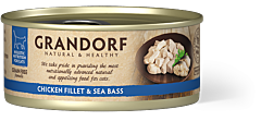Grandorf Nat Kattenvoer Kipfilet met Zeebaars 70 g