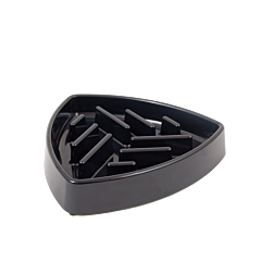 Great&Small Slow Down Pet Bowl Triangle Black 20 cm