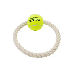 Great&Small Dog Toy Tennis Ball Rope Ring 18 cm
