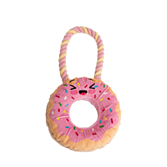 Great&Small Dog Toy Doggy Diner Pink Donut & Rope 15 cm