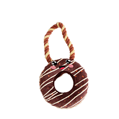 Great&Small Dog Toy Doggy Diner Chocolate Donut & Rope 15 cm