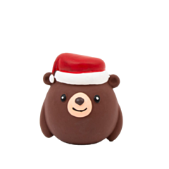 Great&Small Christmas Dog Toy Latex Brown Bear 9 cm