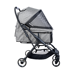 Foldable Pet Stroller Dark Grey up to 20 kg