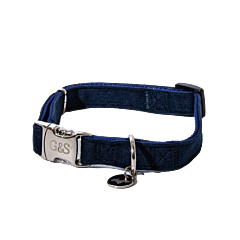 Penrose Dog Collar Blue Velvet