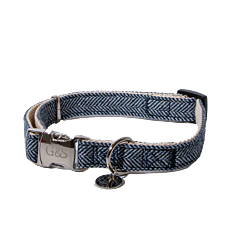 Penrose Zachte Halsband Visgraat Blauw