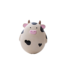 Great&Small Hondenspeelgoed Lets Play Latex & Rubber Roly Poly Koe 10 x 8 cm