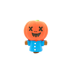 Great&Small Halloween Creepy Cuties Latex Pumpkin Jack Scarecrow 9 cm